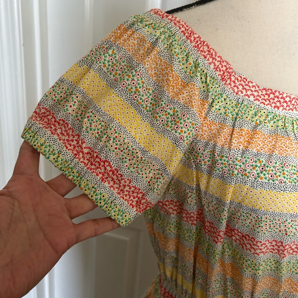 Ann Mashburn Mixed Media Print Midi Cotton Dress - Picture 5 of 11